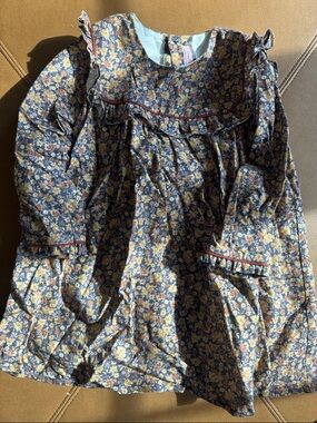 La Coqueta Floral Long-Sleeve Smock Dress 4T